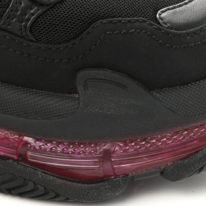 Balenciaga Fabric Mesh Clear Sole Womens Triple S Sneakers 38 Black Pink Neon 10 of 11