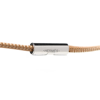 Hermes Buffalo Horn Lacquer H Equipe Pendant Necklace Sable 5 of 7