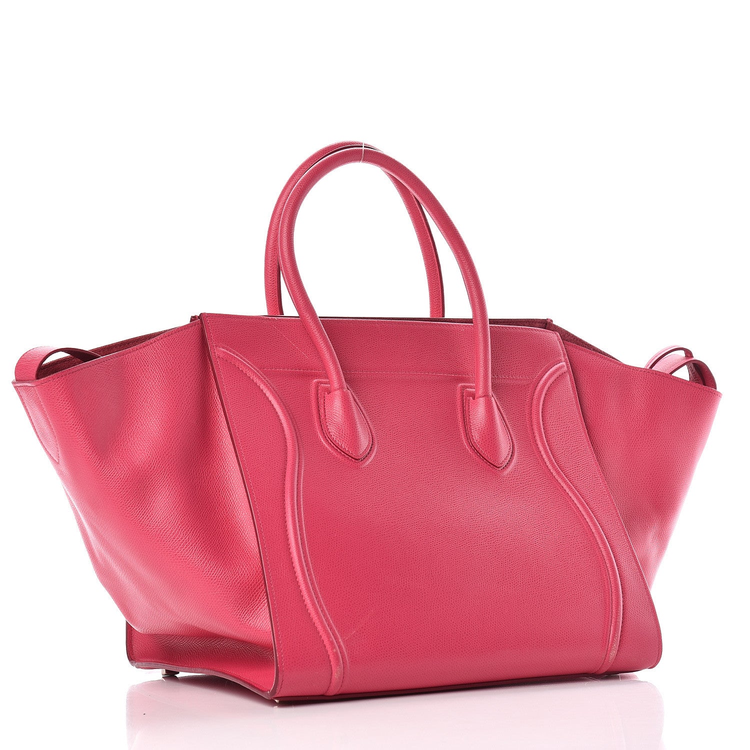 Celine Supple Calfskin Medium Phantom Luggage Fuchsia 3 of 19