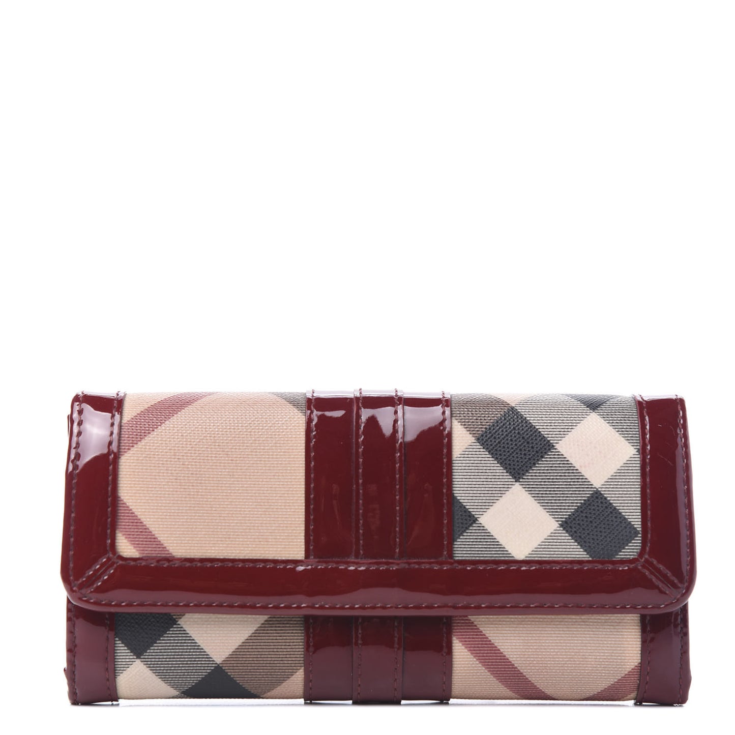 Supernova Check Penrose Continental Wallet Berry