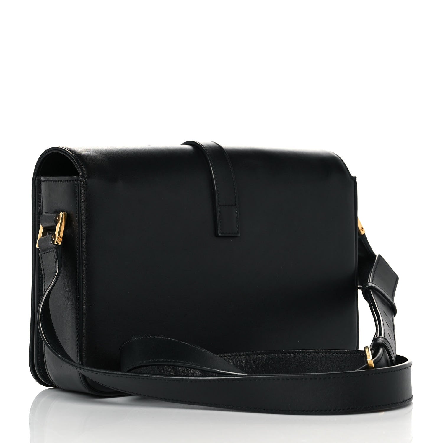 Saint Laurent Smooth Calfskin Medium Classic Monogram Universite Bag Black 3 of 8