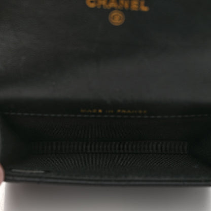 Chanel Goatskin Quilted Punk Essentials Chain Mini Flap Belt Bag Black 5 of 11