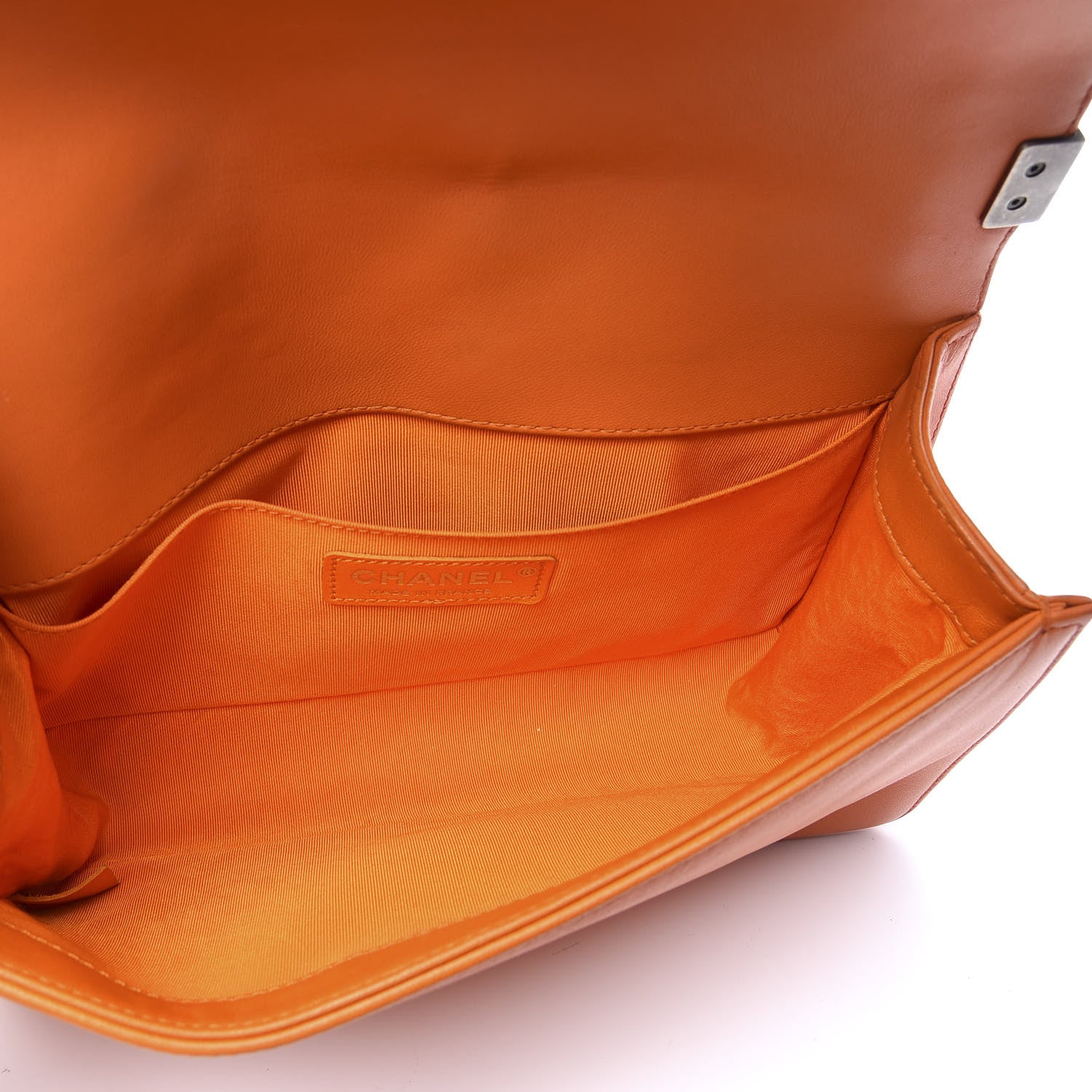 Chanel Lambskin Quilted Medium Boy Flap Orange 4 of 12