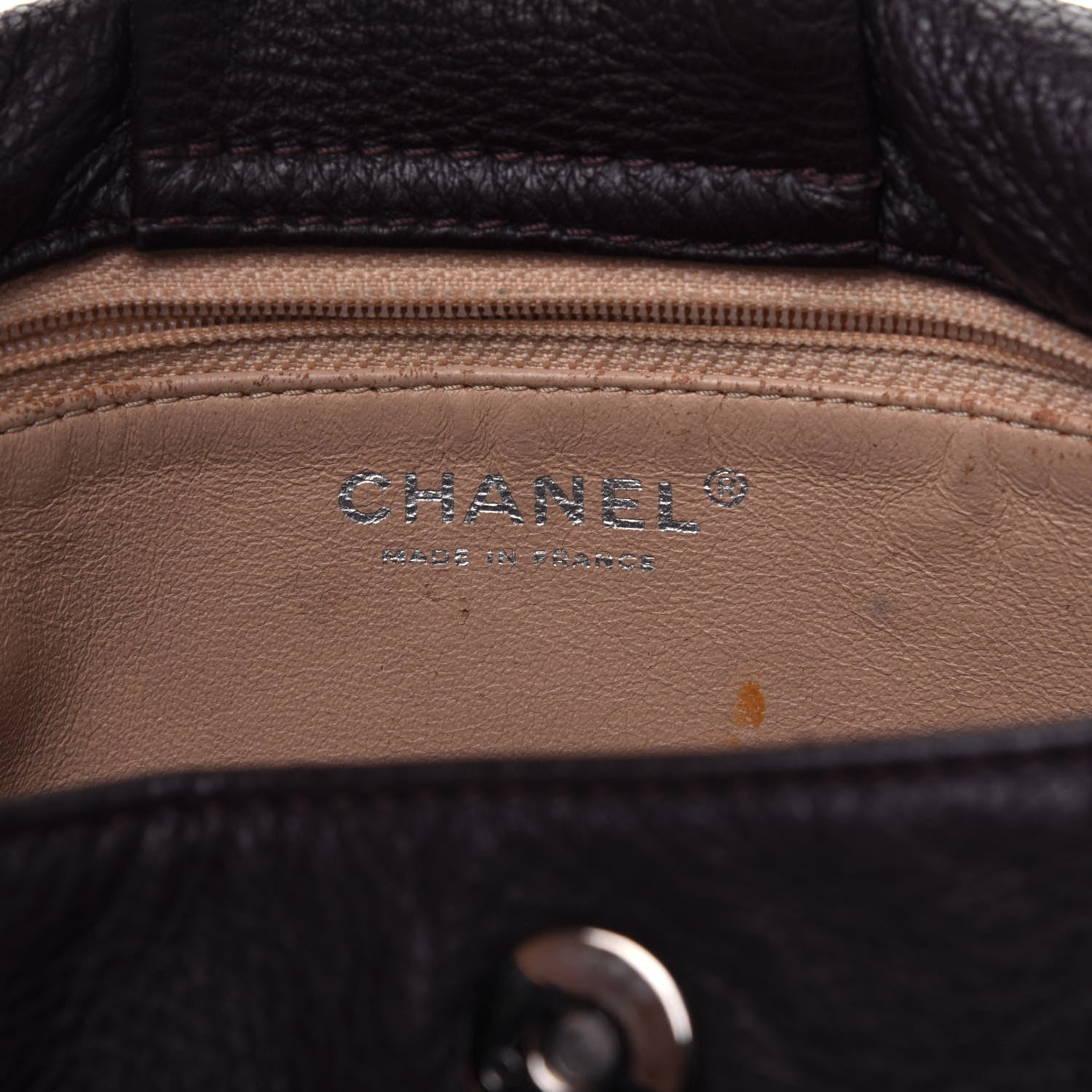 Chanel Metallic Deerskin Luxe Ligne Flap Black 10 of 34