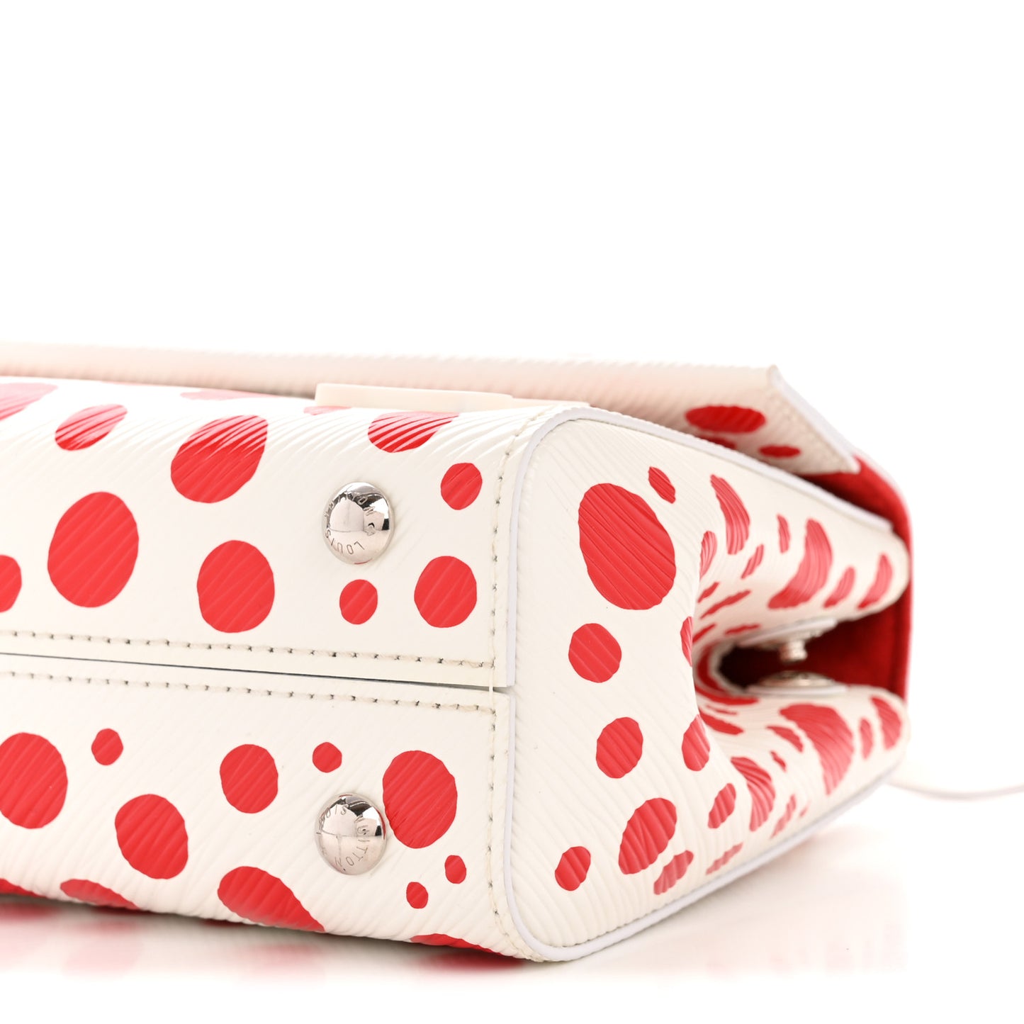 LV X YK Monogram Kusama Epi Cluny Mini White Red