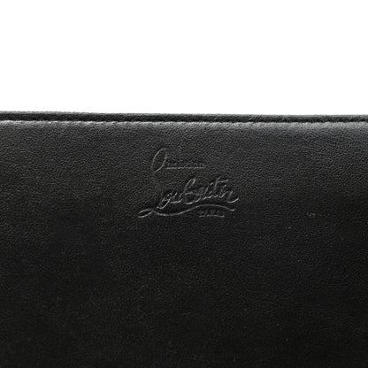 Christian Louboutin Calfskin Panettone Logo Zip Around Wallet Black Platine 8 of 8