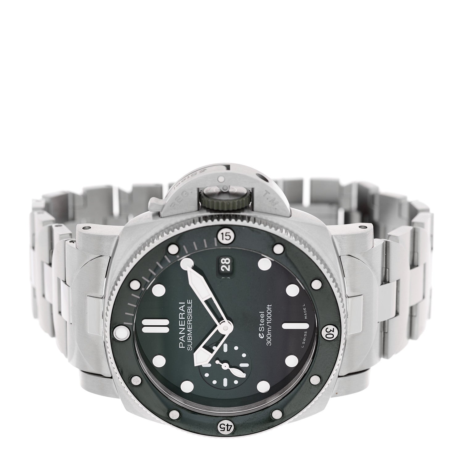 Panerai Stainless Steel 44mm Submersible Quaranta Quattro Automatic Watch Green PAM01287 2 of 6