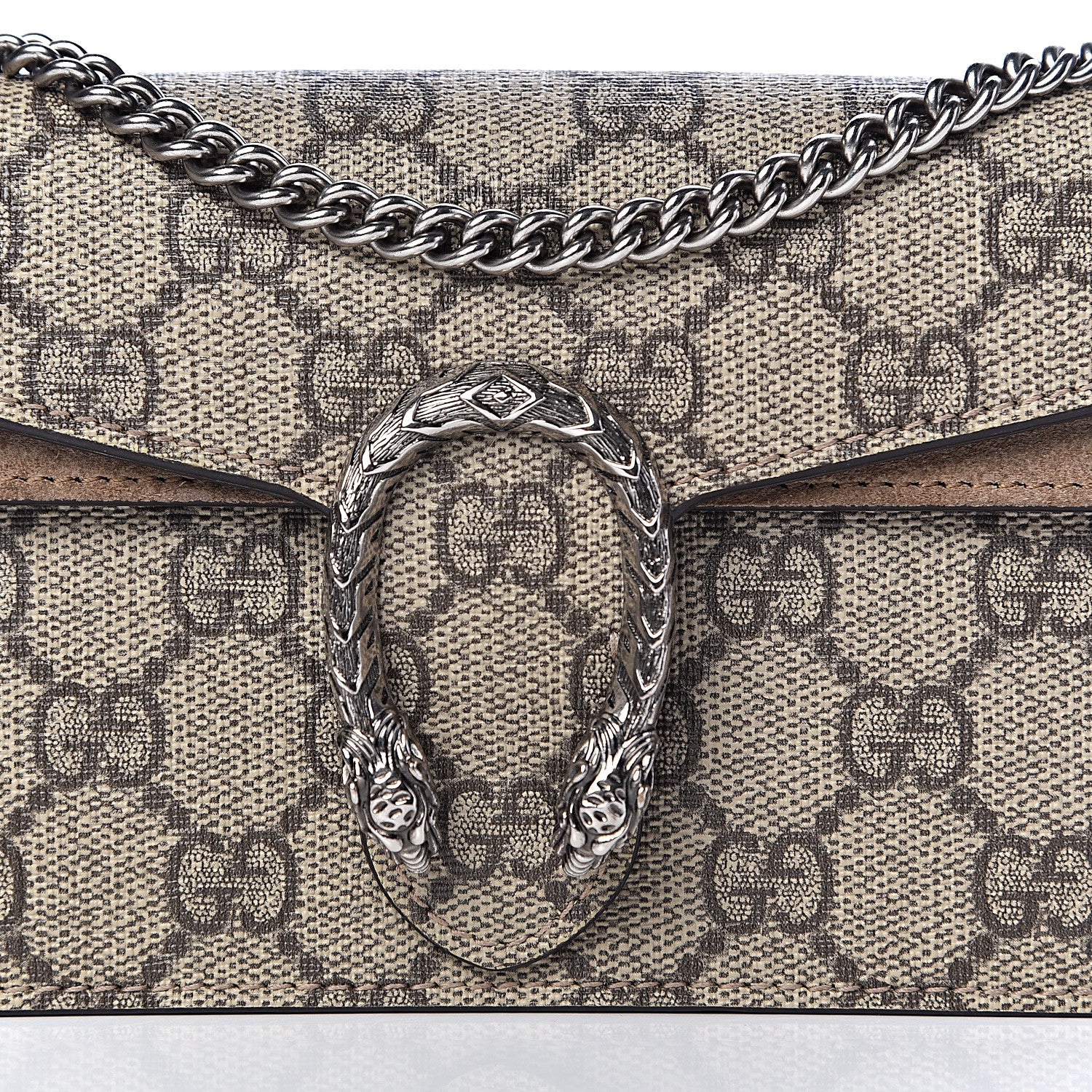 Gucci GG Supreme Monogram Super Mini Dionysus Shoulder Bag Taupe 9 of 12