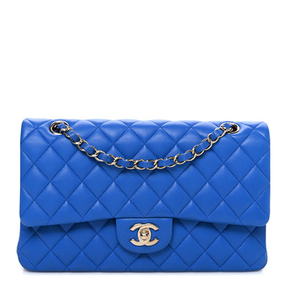 Chanel Lambskin Quilted Medium Double Flap Blue 1 of 9