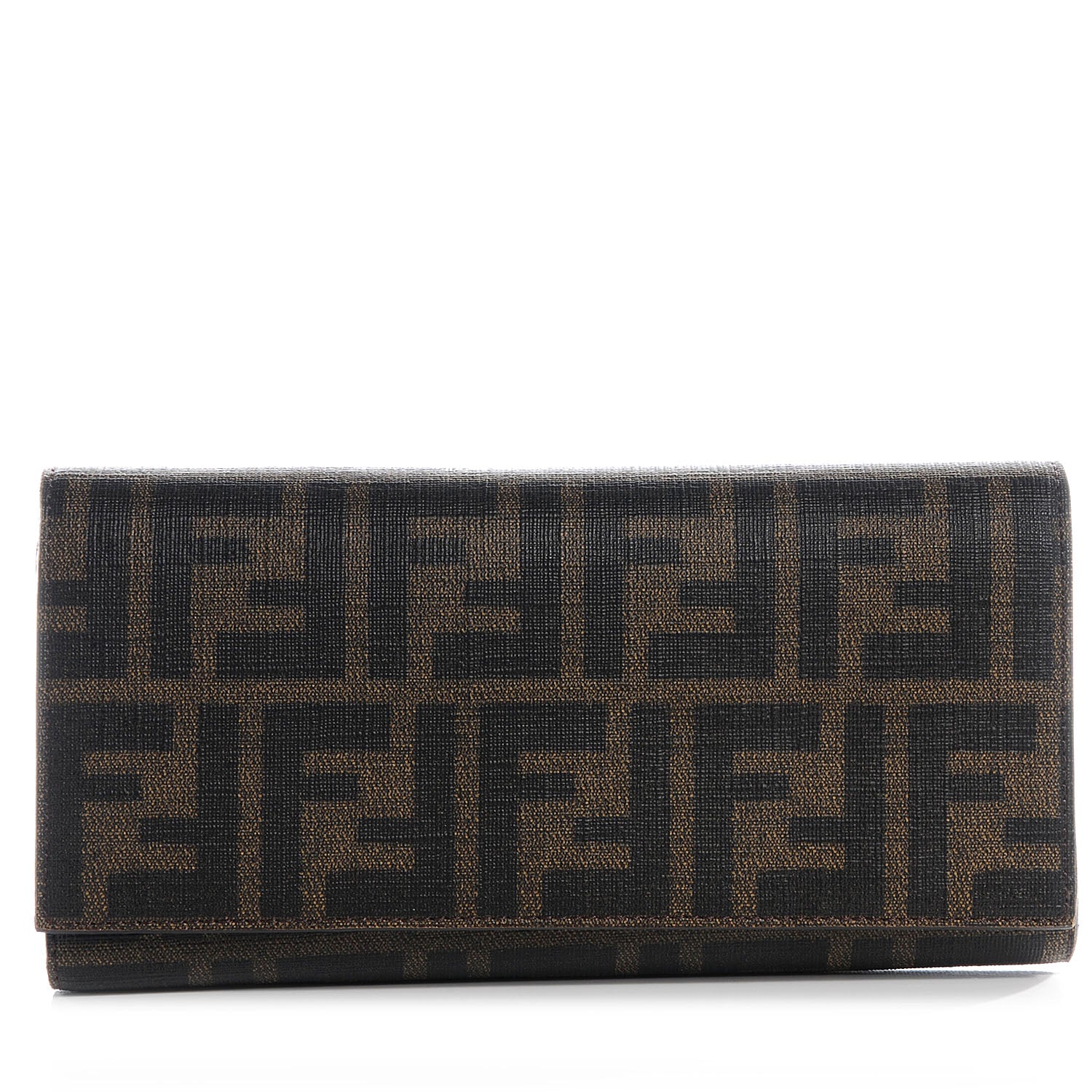 Fendi Zucca Spalmati Continental Wallet Tobacco Cioccolato 1 of 10