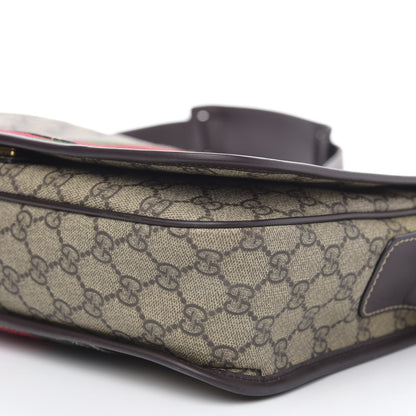 Gucci GG Plus Monogram Web Medium Flap Messenger Beige Dark Brown 9 of 13
