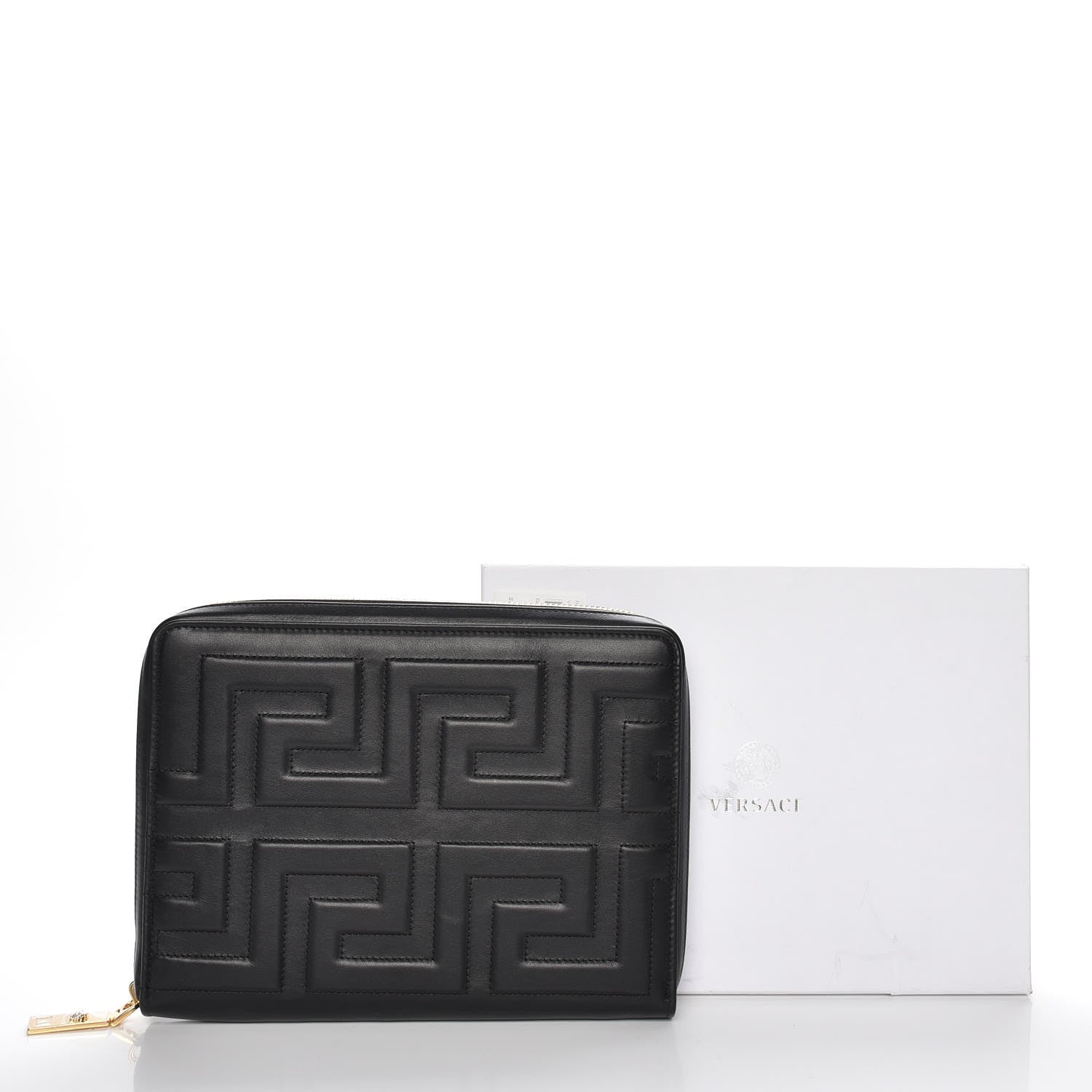 Versace Lambskin Stitched Donna Ipad Case Black 7 of 21