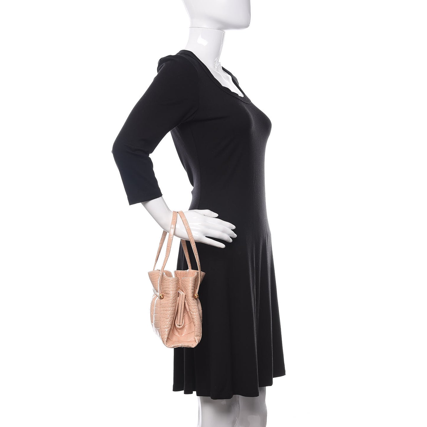 Crocodile Evening Bag Pink