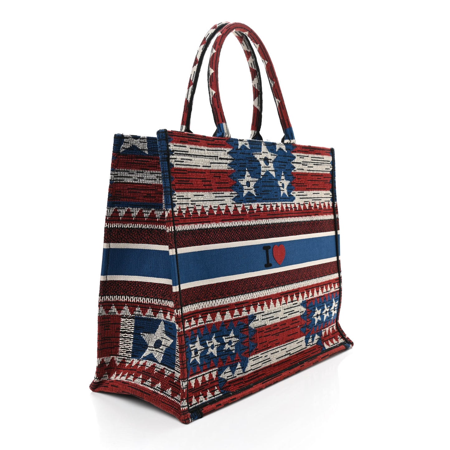 Canvas Embroidered Large Exclusive US Book Tote Multicolor