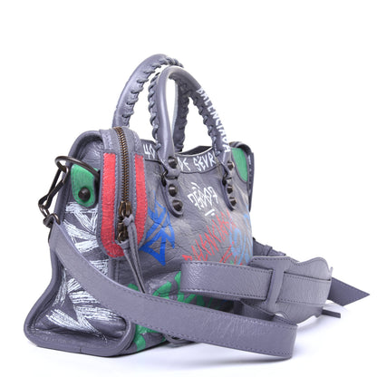 Balenciaga Agneau Graffiti All Over Classic Hardware S City Grey 3 of 15
