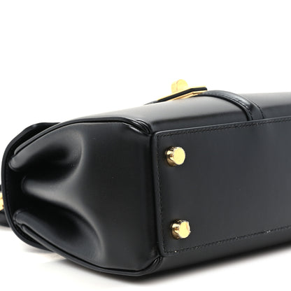 Celine Satinated Calfskin Mini 16 Top Handle Bag Black 10 of 11