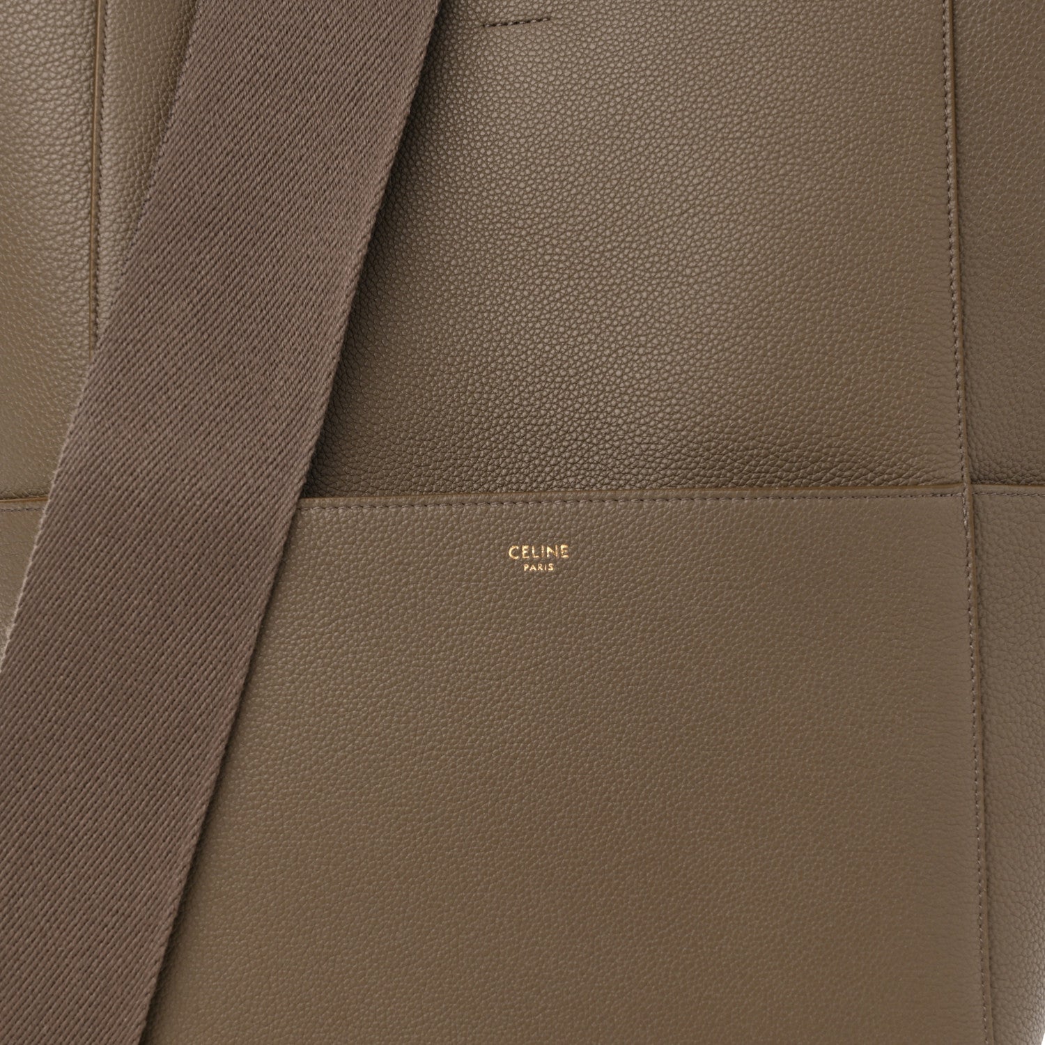 Celine Soft Grained Calfskin Sangle Bucket Bag Taupe 8 of 10