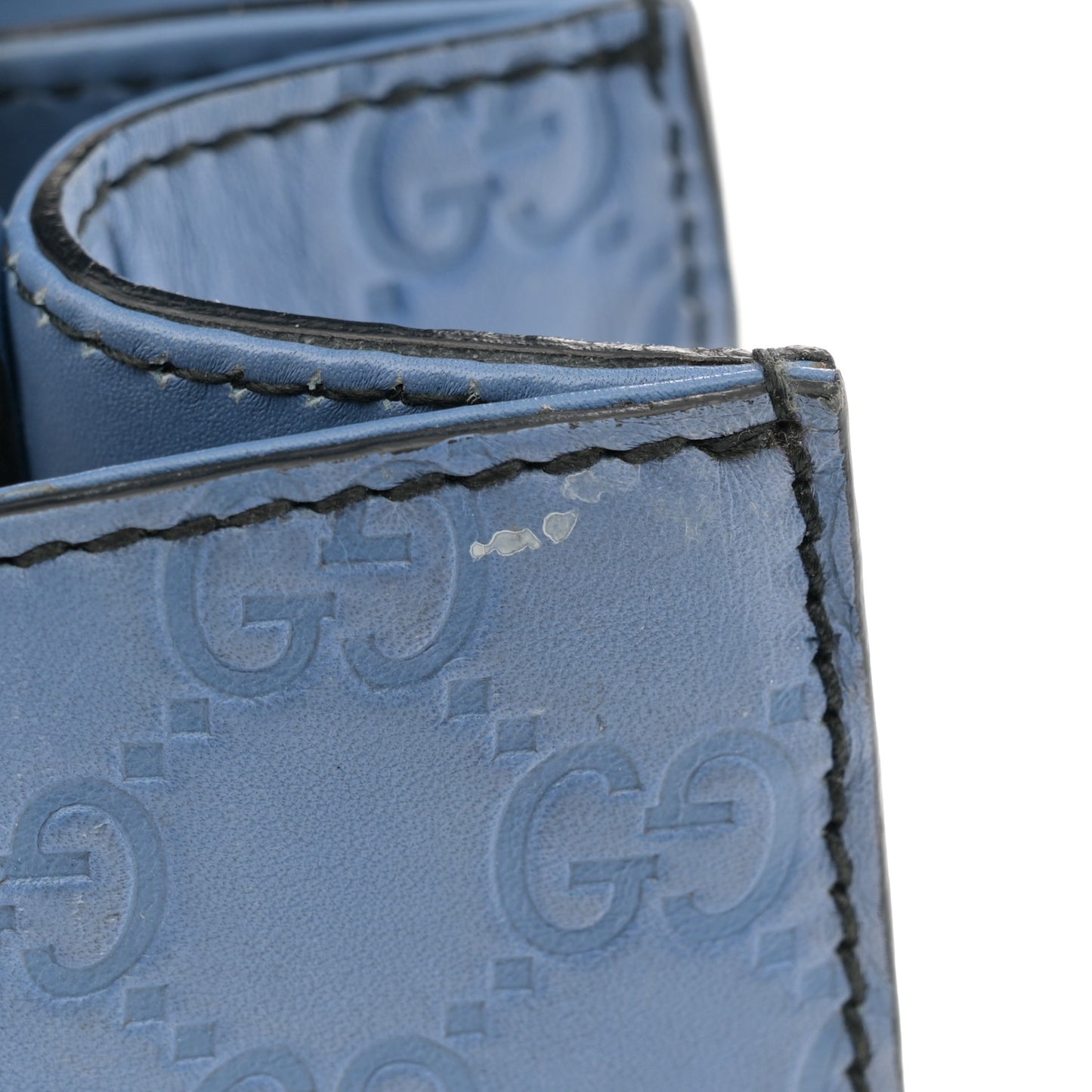Soft Guccissima Medium Emily Chain Shoulder Bag Mineral Blue