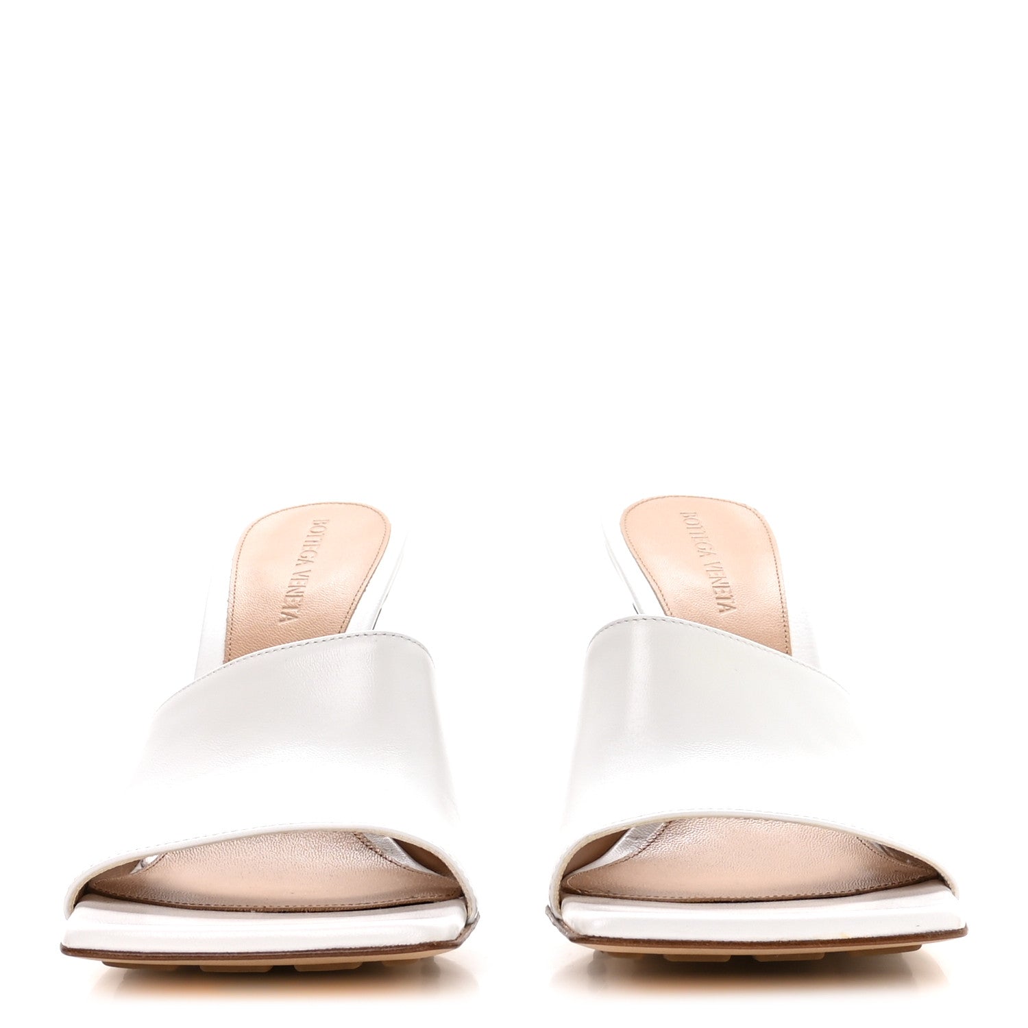 Bottega Veneta Lambskin Stretch Mule Sandals 40 Optic White 3 of 8