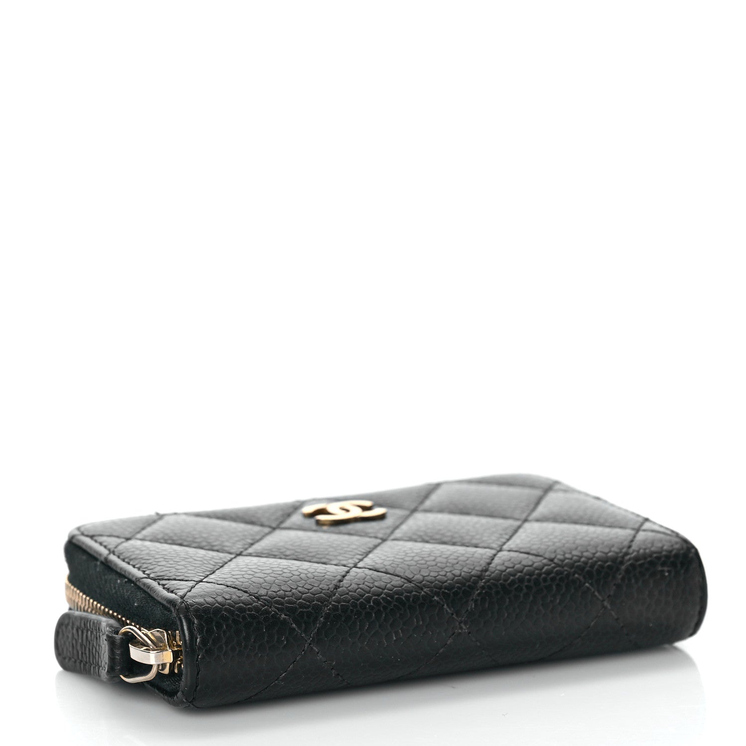 Chanel Caviar Quilted Zip Coin Purse Black 4 of 10