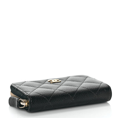 Chanel Caviar Quilted Zip Coin Purse Black 4 of 10