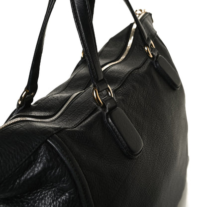 Gucci Pebbled Calfskin Large Soho Top Handle Bag Black 12 of 12