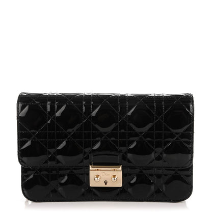 Christian Dior Patent Cannage Large Miss Dior Promenade Pouch Black 1 of 7