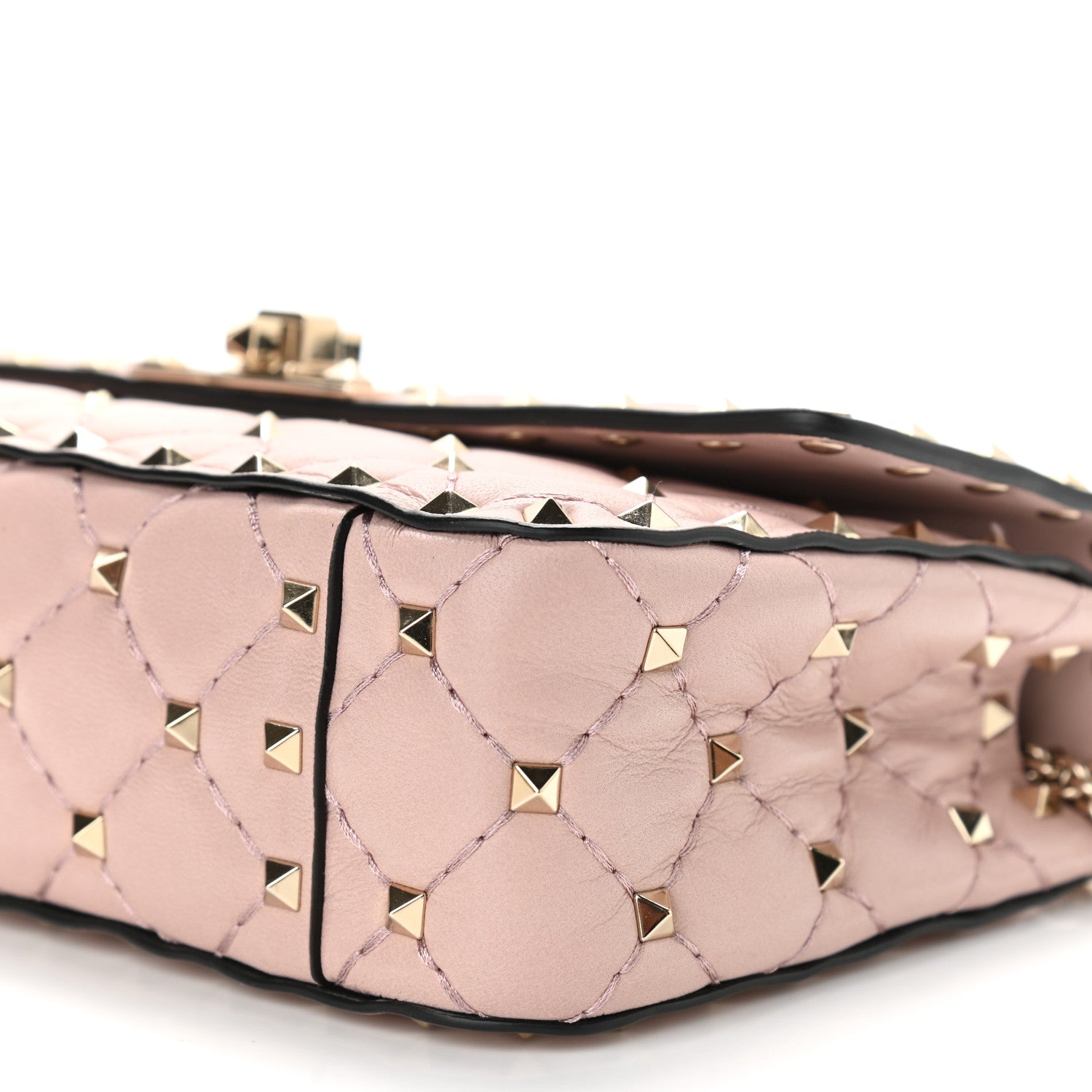 Valentino Garavani Nappa Small Rockstud Spike Shoulder Bag Water Rose 9 of 10