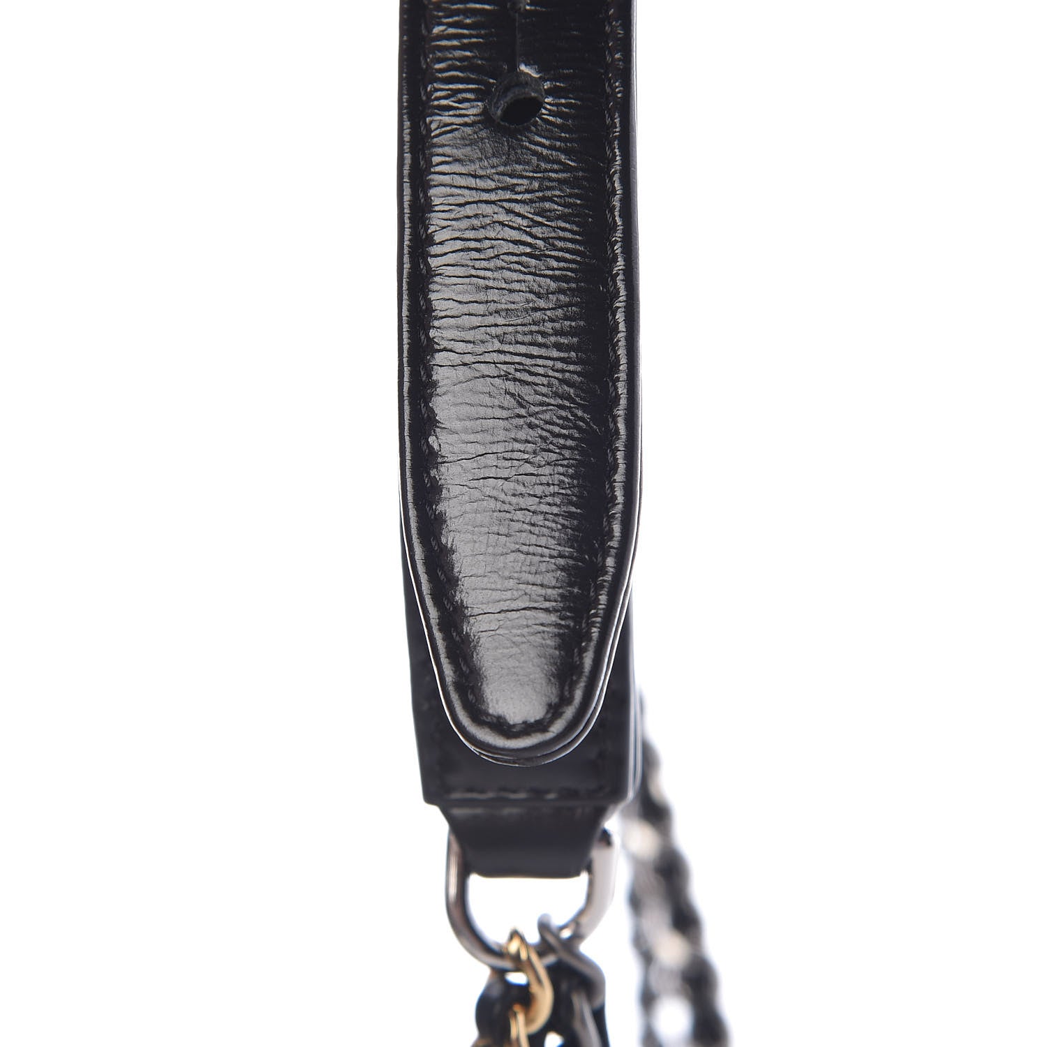 Chanel Metallic Crumpled Goatskin Quilted Medium Gabrielle Hobo Black Gold 12 of 12