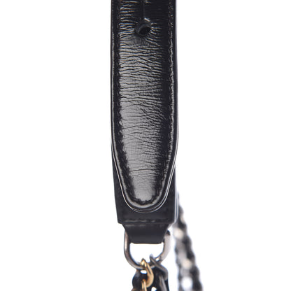 Chanel Metallic Crumpled Goatskin Quilted Medium Gabrielle Hobo Black Gold 12 of 12