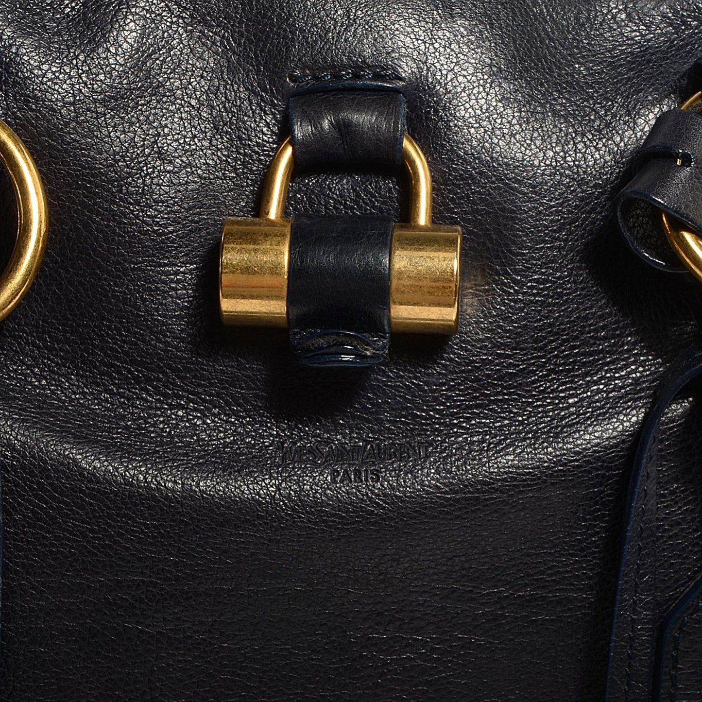 Leather Large Muse Navy Blue