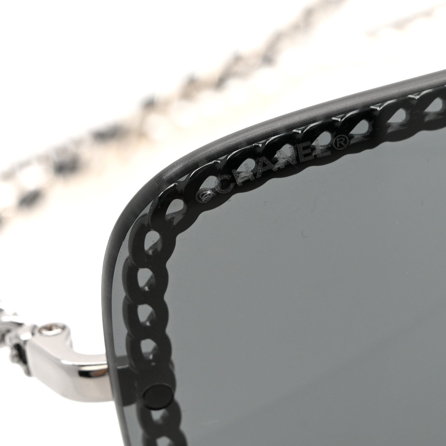 Chanel Square Chain Sunglasses 4244 Silver 1822661 – FASHIONPHILE