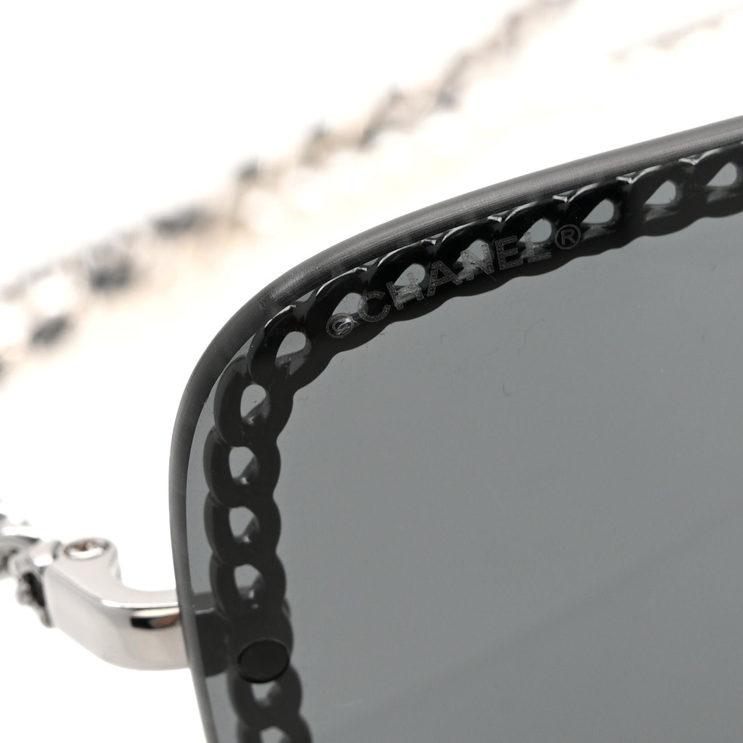 Square Chain Sunglasses 4244 Silver