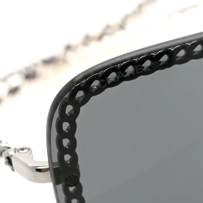 Chanel Square Chain Sunglasses 4244 Silver 7 of 8