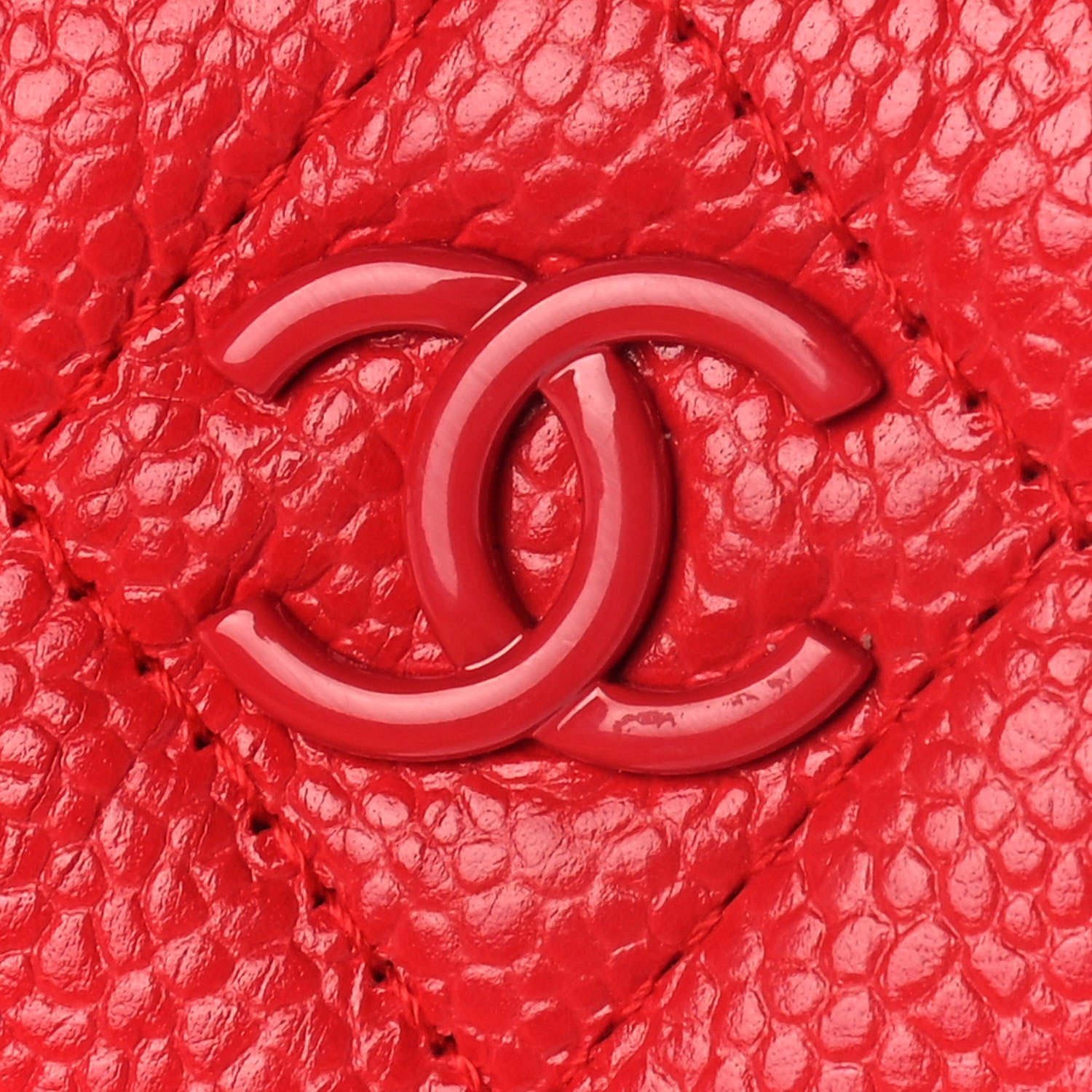 Chanel Caviar Quilted Incognito Zip Coin Purse Coral 19 of 20