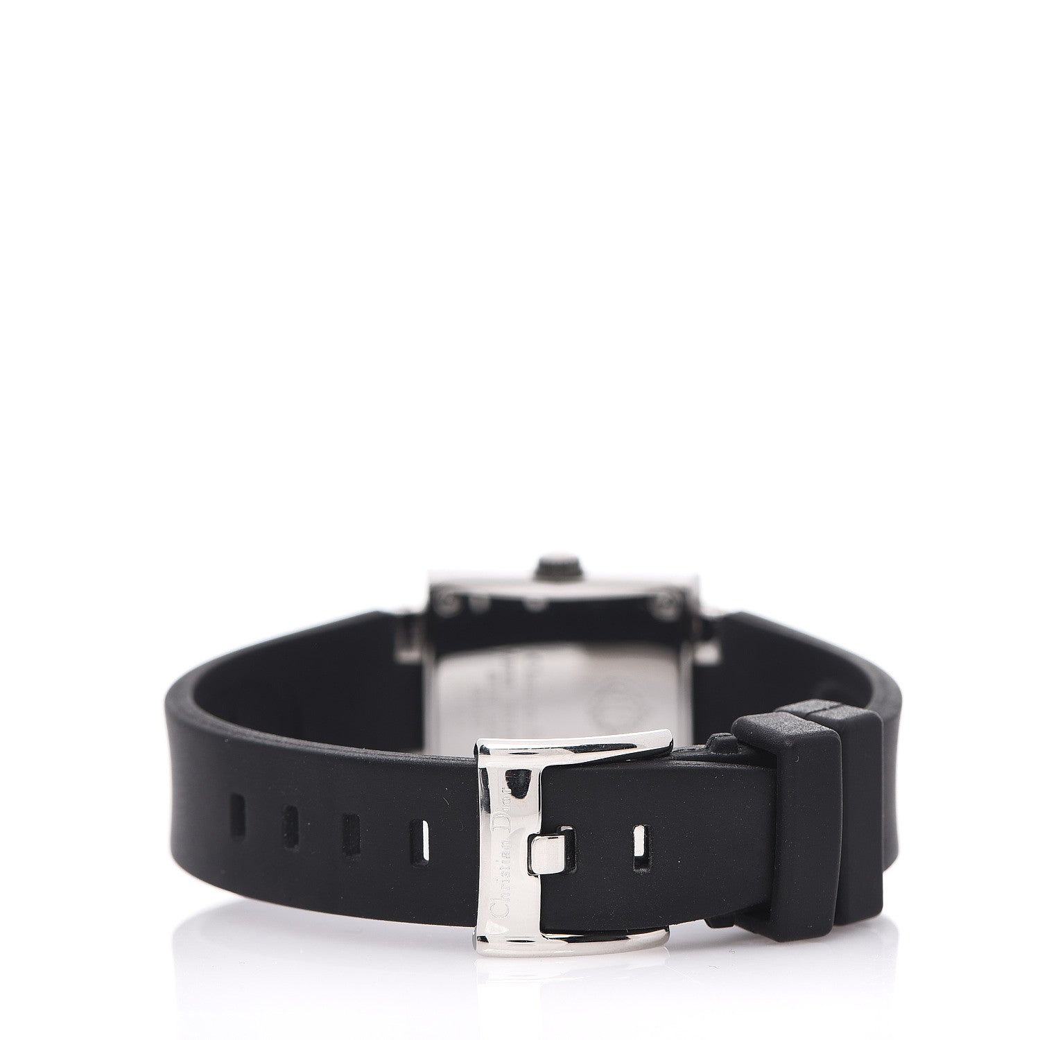 Christian Dior Stainless Steel Rubber 24mm Riva Quartz Watch Black 3 of 4