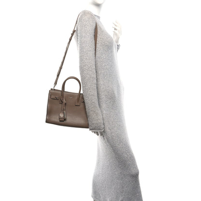 Saint Laurent Grained Calfskin Baby Sac De Jour Souple Dark Beige 2 of 12