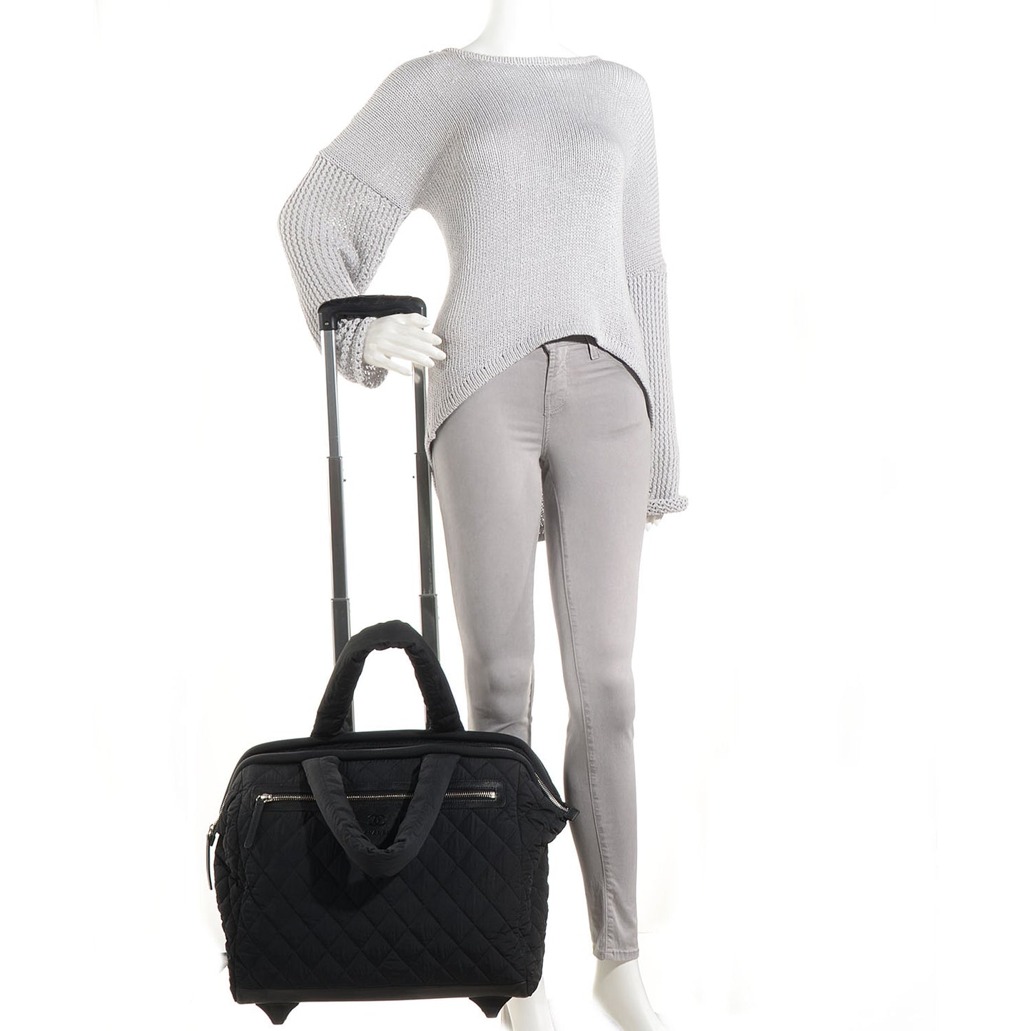 Nylon Quilted Coco Cocoon Trolley Black