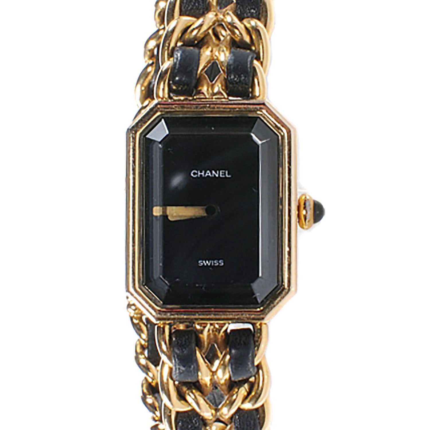 Chanel Stainless Steel Lambskin 20mm Chain Premiere Quartz Watch Gold L 1 of 5