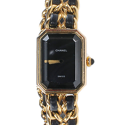 Chanel Stainless Steel Lambskin 20mm Chain Premiere Quartz Watch Gold L 1 of 5