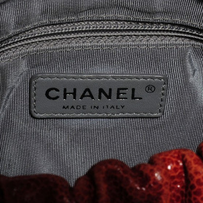Chanel Grained Calfskin Quilted Maxi Elastic Flap Brown 6 of 8