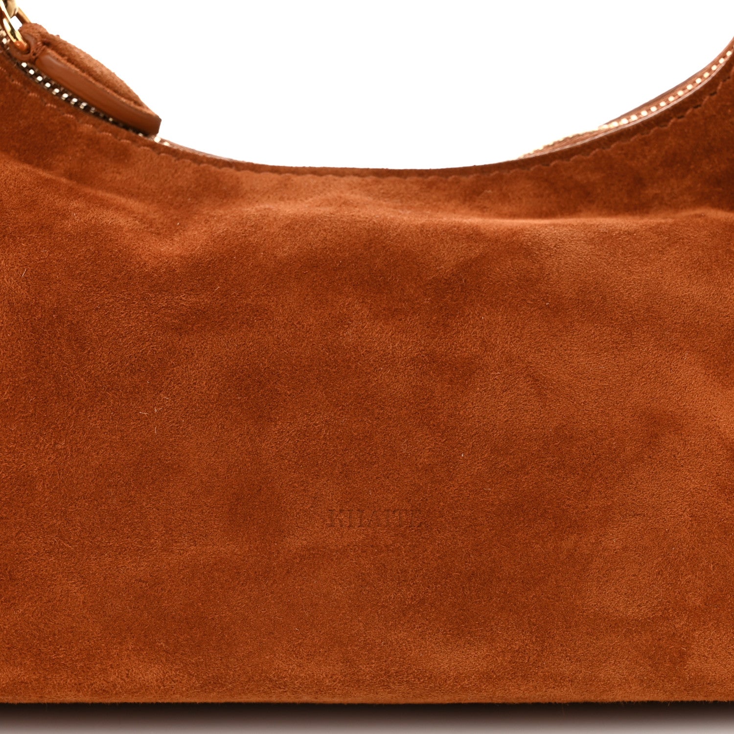 Khaite Suede Calfskin Beatrice Small Hobo Caramel 6 of 8