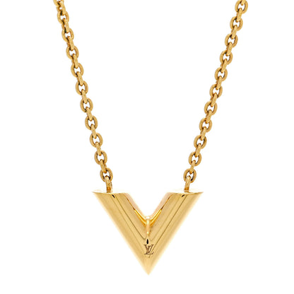 Louis Vuitton Essential V Necklace Gold 4 of 7