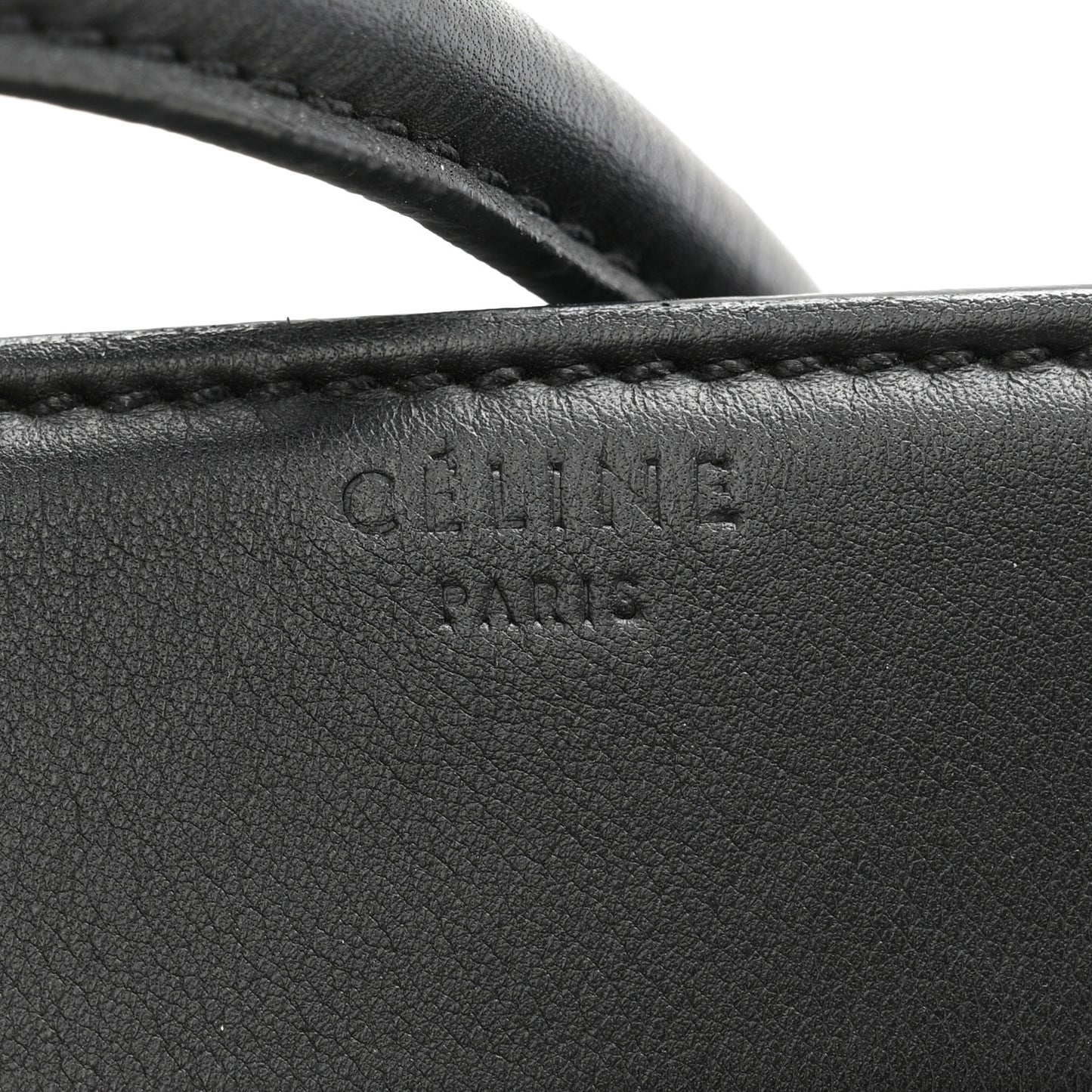 Grained Calfskin Medium Phantom Luggage Black