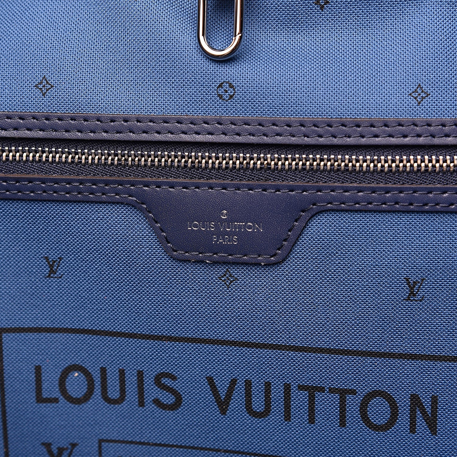 Louis Vuitton Monogram Escale Neverfull MM Blue 6 of 9