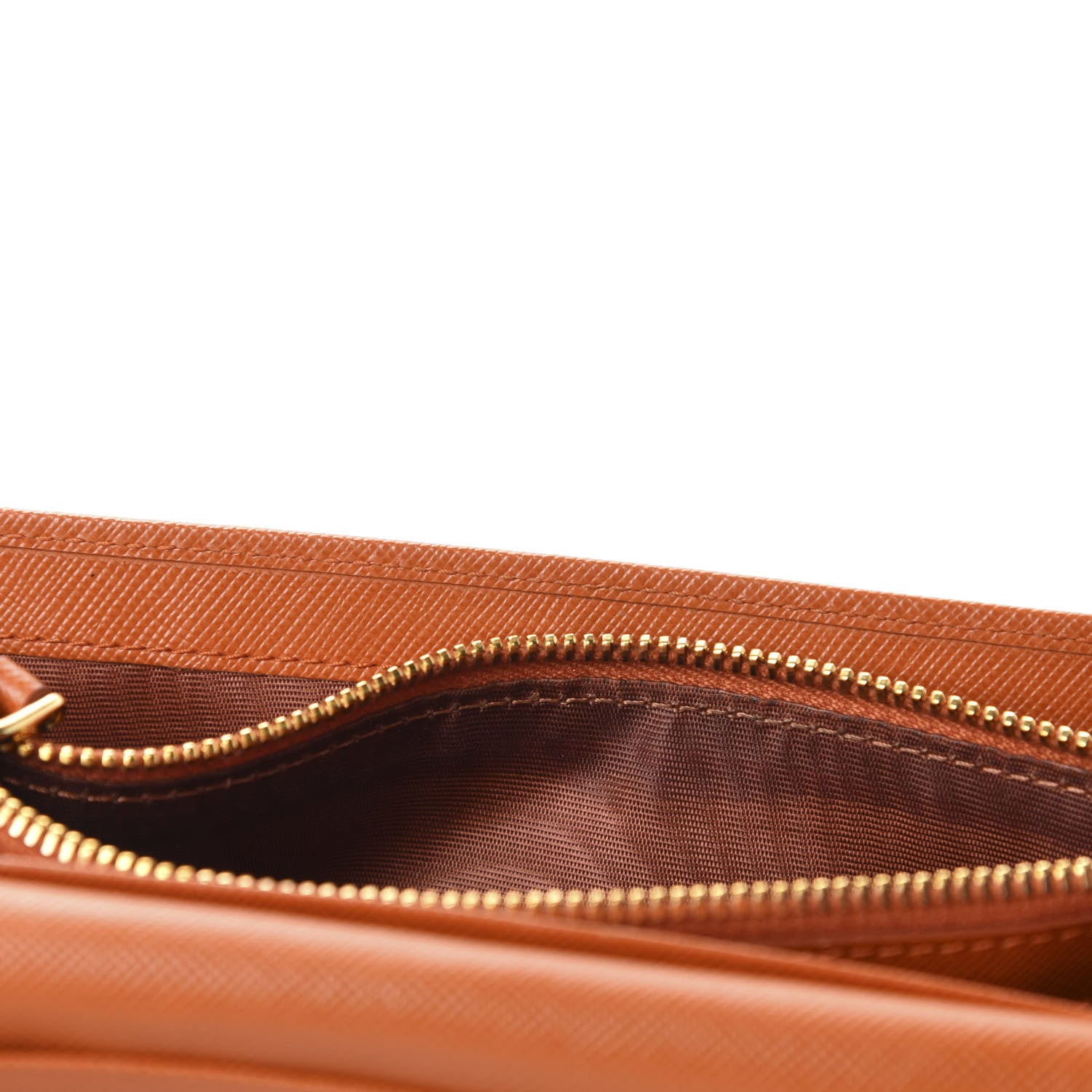 Prada Saffiano Metal Continental Flap Wallet Papaya 10 of 10