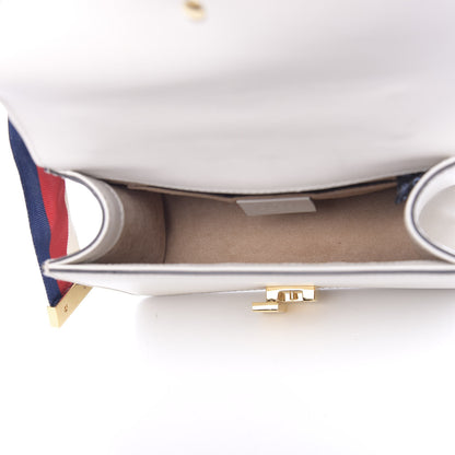 Gucci Calfskin Mini Sylvie Chain Shoulder Bag White 5 of 12