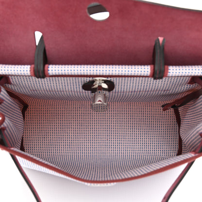 Hermes Criss Viking Vache Hunter Herbag Zip Retourne 31 PM Ecru Mauve Bleu Billard Rouge Sellier 6 of 12