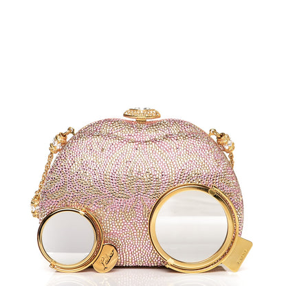 Judith Leiber Swarovski Crystal Minaudière Clutch Pink Gold 8 of 8