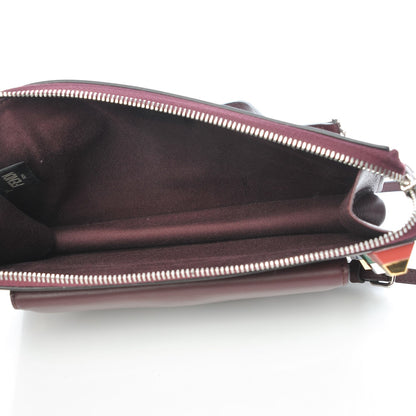 Fendi Vitello Dolce Studded Mini 2Jours Pouch Bordeaux Multicolor 5 of 7